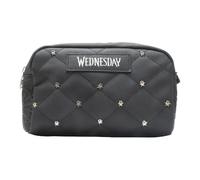 Mercredi Trousse à maquillage en matériau matelassé compact Taille 19 x 11 x 6,5 cm Produit sous licence Mercredi Goth Accessoires Mercredi, multicolore, Wednesday Sac à maquillage matelassé