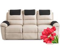 MeRcri Housse D'appui-Tête pour Meubles, Housse D'accoudoir, Canapé 2/1/3 Places avec Accoudoirs Housse de Protection pour Appuie-Tête de Chaise Inclinable (Color : Black, Size : 5 Pieces(2xpocket))