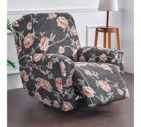 MeRcri Housse de Fauteuil Relax Electrique 1 Place Housse de Fauteuil Relax Inclinable Extensible 4 Pièce Imprimé Antidérapant Couvre pour Fauteuil Relax Inclinable (Color : #100)