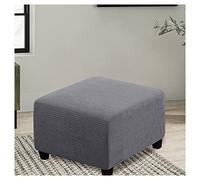 MeRcri Housse de Pouf Ottomane Carrée,Jacquard Extensible Housse pour Repose-Pieds, Couvre-Tabourets Couvre-Pouf de Rangement Protection (Color : #3, Size : 50x50cm/20x20in)