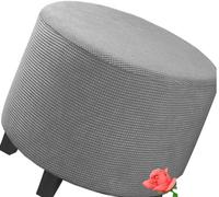 MeRcri Housse de Repose-Pieds Ronde Housse de Pouf en Velours, Housses de Tabouret Amovibles Anti-poussière Grande Housse de Pouf Extensible Housses de Repose-Pieds (Color : 006, Size : 50 cm)