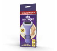 MERCUROCHROME 1 Râpe Electrique Pieds - Extra Exfoliant - 3 Rouleaux Inclus | Marque N°1 des Premiers Soins, Pour des Pieds plus Lisses & plus Doux, 2 Vitesses, Ergonomique, Rechargeable Port USB