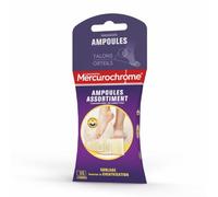 MERCUROCHROME 5 Pansements Ampoules Assortiment Favorise la Cicatrisation