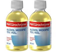 MERCUROCHROME - Alcool Modifié 70° - Nettoie et Désinfecte - 200ml (Lot de 2)