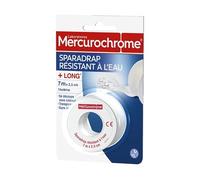 Mercurochrome - Bande adhésive résistante à l'eau 7m x 2.5cm pour premiers soins et blessures - Lot De 3 - Vendu Par Lot