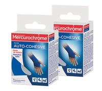 MERCUROCHROME Bande auto-cohésive Mercurochrome 4,5 m x 7,5 cm, lot de 2 bandes