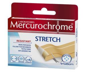Mercurochrome Bande En Tissu Stretch 1mx6cm Pièce 1