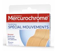 Mercurochrome Bande en tissu spécial mouvements 10 x 6 cm - boîte de 5