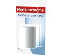 MERCUROCHROME Bande strapping - Maintien des Articulations - 2,5 m x 6 cm | Marque N°1 des Premiers Soins, Extensible, Aéré, Maintien Fiable, Forte Adhérence, Adapté aux Pratiques Sportives