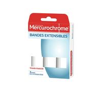 MERCUROCHROME Bandes Maintien Compresse Lavable Elastique Spécial Doigts Poignets et Chevilles X3