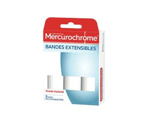 MERCUROCHROME Bandes Maintien Compresse Lavable Elastique Spécial Doigts Poignets et Chevilles X3