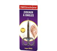 MERCUROCHROME - Ciseaux à Ongles - Ongles durs et épais - Coupe Nette et Précise des Ongles - Acier Inoxydable, A rincer à l'eau - Résistant - Facile à Manipuler
