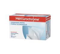 MERCUROCHROME - Compresses Stériles 20x20 cm, Protection Hygiénique Idéale pour Soins (Boîte 60) - Le lot de 3