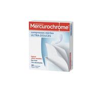 MERCUROCHROME - Compresses Stériles Ultra-Douces 7,5x7,5 cm, Protection Hygiénique Fiable (Boîte 20) - Lot de 3 - vendu par Lot