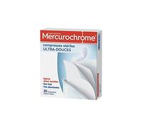 MERCUROCHROME - Compresses Stériles Ultra-Douces - Essentiel Premier Secours pour Apaiser et Protéger - Lot De 3