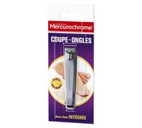 Mercurochrome – Coupe-ongles mains et pieds – Lime intégrée, acier, adapté ongles durs et épais