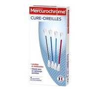 Mercurochrome Cure-Oreilles Lavables et Réutilisables 4 Unités