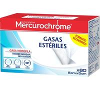 Mercurochrome - Gazes stériles - Premiers soins - Gazes stériles - Enveloppes individuelles - 60 gazes