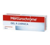 MERCUROCHROME - Gel Apaisant à l’Arnica, Hydratation Douce pour Peaux Sensibles (Tube 75 ml) - Le Lot De 3
