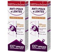 Mercurochrome® Lotion Extra Forte Anti-poux & Lentes Lotion(S) 2x100 ml