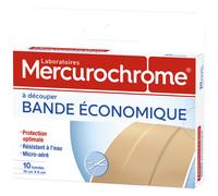 Mercurochrome Pansement Bandes à découper - Eco - 10 cm x 6 cm - Boite de 10 bandes