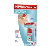 MERCUROCHROME - Pansement Liquide Crevasses - Forme un Film Protecteur Transparent - Soulage la douleur et Evite la réouverture des Crevasses - Résiste à l'Eau - Fabriqué en France