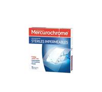 MERCUROCHROME Pansements adhésifs stériles, imperméables, 10 cm x 7 cm, 10 pansements