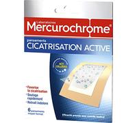 MERCUROCHROME - Pansements Cicatrisation Active - Boite de 6 pansements