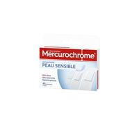 MERCUROCHROME - Pansements Douceur pour Peau Sensible, Protection Confortable et Discrète (Boîte 40) - Le Lot De 3