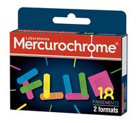 Mercurochrome Pansements Fluo 2 Formats 18 Pièces