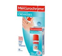 Mercurochrome Pansements Liquide Crevasses Soulage Referme Cicatrise Résiste à l'Eau 3,25 ml