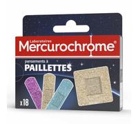 MERCUROCHROME Pansements Paillettes, Résistant à l'eau, Enfant - 24 unités