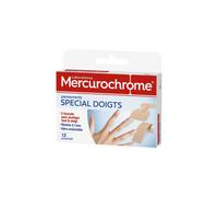 MERCUROCHROME Pansements spécial doigts 2 tailles 12 pansements