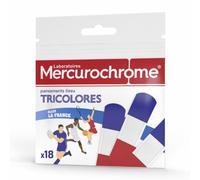 MERCUROCHROME Pansements Tissu Tricolores, Micro-Aéré, Enfant - 18 unités