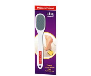 MERCUROCHROME - Râpe céramique - Double face - Elimine les callosités et polit la plante du pied - Technologie sans danger de blessure - Matière lavable