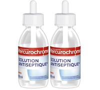 MERCUROCHROME - Solution Antiseptique Incolore - Hygiène Cutanée - Sans alcool et Non Irritante - 100 ml (Lot de 2)