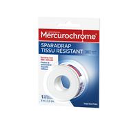 MERCUROCHROME Sparadrap Tissu Résistant Tissé Blanc Micro-Aéré 1 rouleau