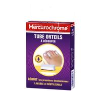 MERCUROCHROME - Tube Orteils - 1 Unité à Découper - Réduit Les Pressions Douloureuses : Cors, Ampoules, Callosités - Apporte Douceur, Confort et Protection