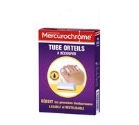 MERCUROCHROME - Tube Orteils - 1 Unité à Découper - Réduit Les Pressions Douloureuses : Cors, Ampoules, Callosités - Apporte Douceur, Confort et Protection