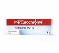 MERCUROCHROME Vaseline Pure - Protège et Nourrit la Peau - 75 ml | Marque N°1 des Premiers Soins, Format Economique, Usage Quotidien, Propriété émolliantes, Famille, Fabriquée en France