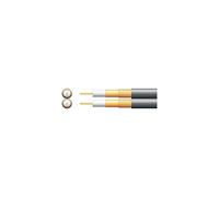 Mercury 100 m Twin Sat/CCTV Mousse PE câble coaxial avec Tresse de cuivre - Noir