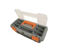 Mercury Petite boîte à outils en plastique durable avec plateau et couvercle de rangement