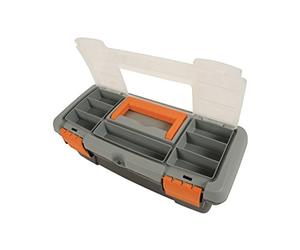 Mercury Petite boîte à outils en plastique durable avec plateau et couvercle de rangement
