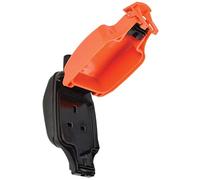 Mercury Prise extérieure fermée | Une Prise IP54, Orange et Noir