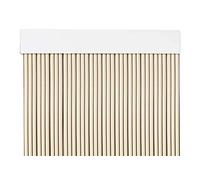 Mercury Textile Rideau pour Porte Bandes PVC 210 x 90 cm Rideau pour Porte extérieure (Beige + Fil Marron P2)