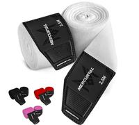 MERCURYAL Bandages de boxe 2,5 m pour protéger les mains - Bandages de boxe Gants d'intérieur - Bande de boxe - Hand Wraps Muay Thai MMA Kick Boxing Arts Martiaux - Bandages pour femmes et hommes -