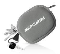 MERCURYAL Porte-clés en Néoprène pour Moto - Accessoire avec Anneau et Porte-monnaie - Gris, Taille Unique