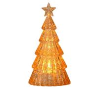 Mercurys Sapin de Noël en Verre avec Lumières LED, Décoration de Sapin de Noël Illuminée, Décoration de Table en Verre Lumineuse, Pour Célébration d'Hiver Maison Salon Manteau de Cheminée Étagère