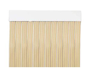 MercuryTextil P69 Rideau de porte PVC 210 x 90 cm Beige + fil transparent, plastique