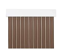 MercuryTextil P69 Rideau Porte PVC 210 x 90 cm Marron + Fil Beige